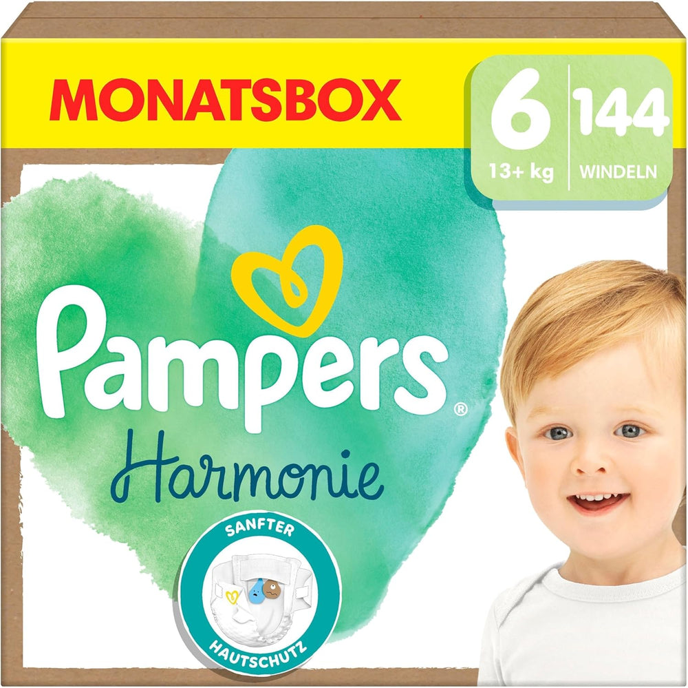 Plenky Pampers Harmony velikost 6, 144 plen, 13kg+, Jemná ochrana pokožky se 100% ochranou Pampers
