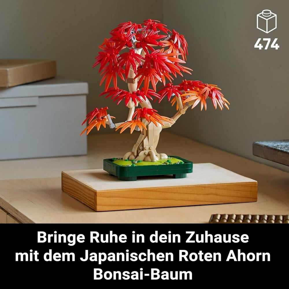 LEGO Botanicals Japonský červený javor - Bonsai - Stavebnice umělých rostlin s červenými a oranžovými listy a miska - Domácí dekorace - Nápad na dárek pro dospělé - 10348 Stavebnic Besuche den LEGO-Store