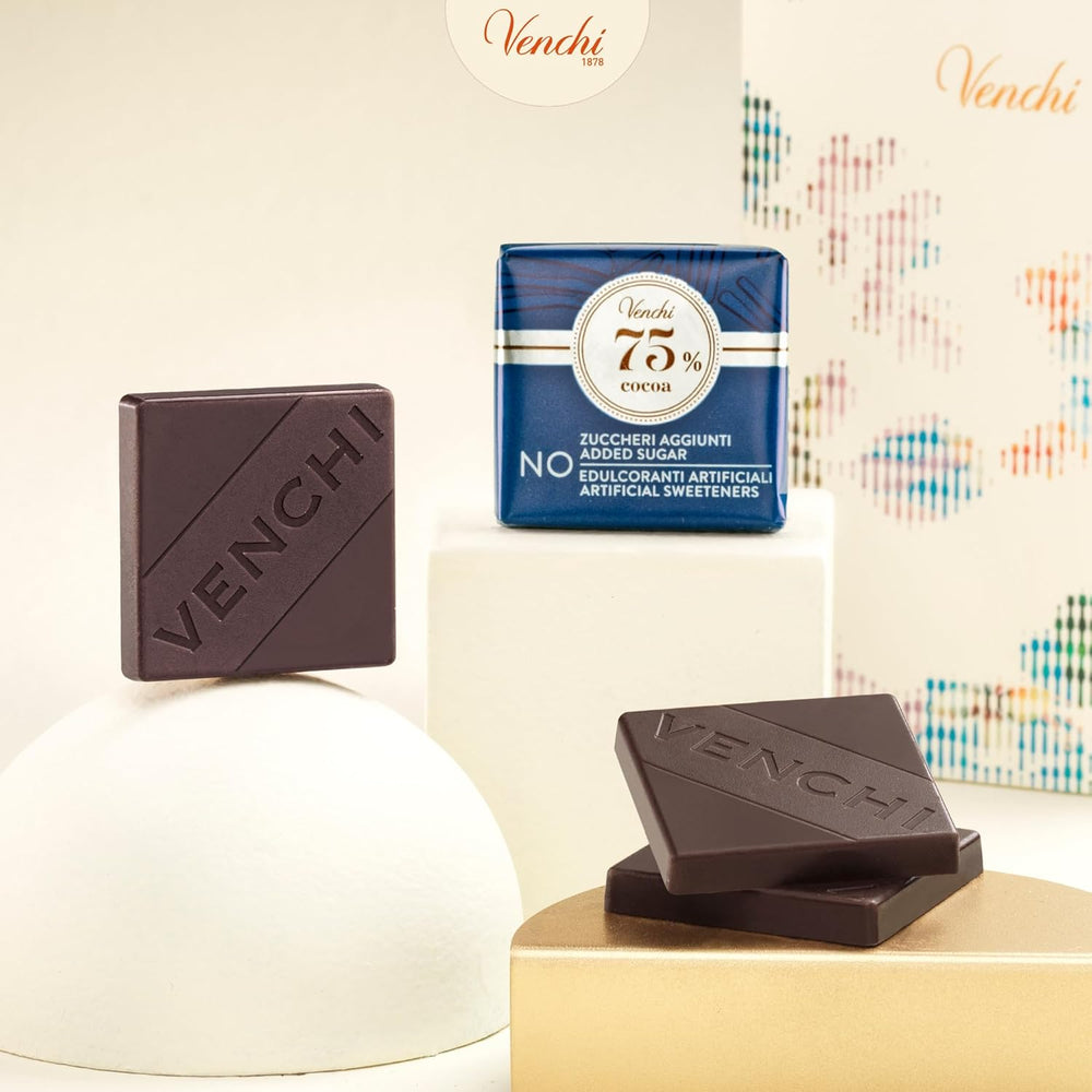 Venchi – Granblend Extra Black 75 % bez přidaného cukru, 1 kg – bez umělých sladidel – bez lepku – vegan