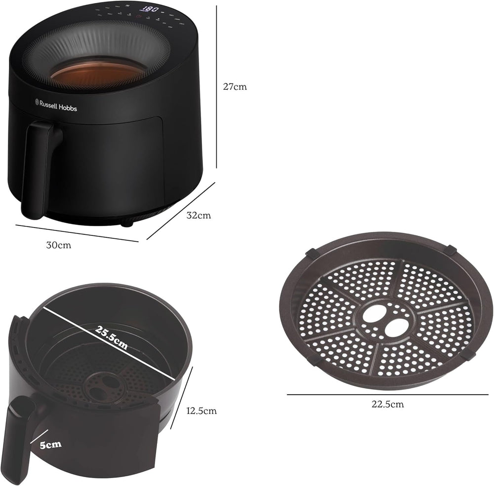 Russell Hobbs Airfryer, 5 litrů, 10 programů, okénko Naty Shop Appliances