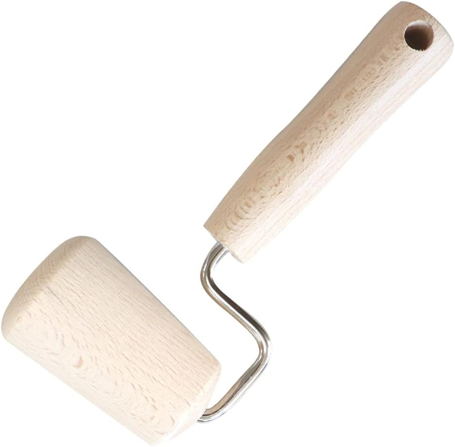 Fackelmann Nudelholz/Teigroller, Holz, 17 x 6,5 x 4 cm, Braun