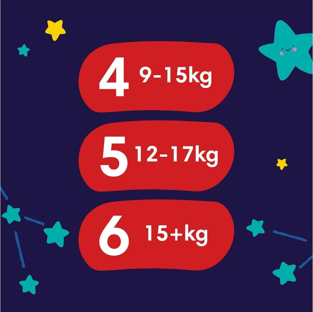 Pampers - Neklouzavé dětské noční košile - Velikost 6 - Malé balení - 30 kusů - 15+ kg