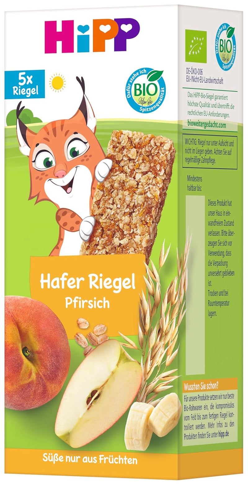 HiPP Lynx ovesné tyčinky s broskví, od 1 roku, 8x (5x20g)