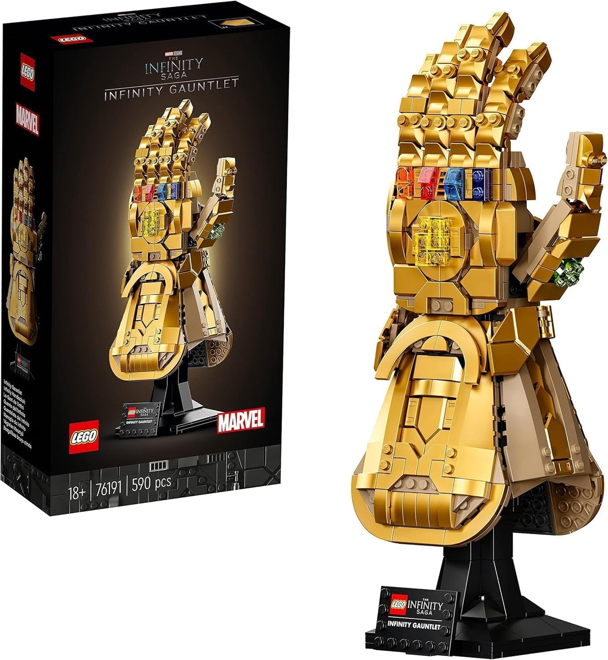LEGO 76191 Marvel Super Heroes Rukavice na nekonečno Rukavice Avengers Model Rukavice Thanos Stavebnice pro dospělé Fan Předmět Dárek pro muže Ženy Her Him Stavebnice Besuche den LEGO-Store Single
