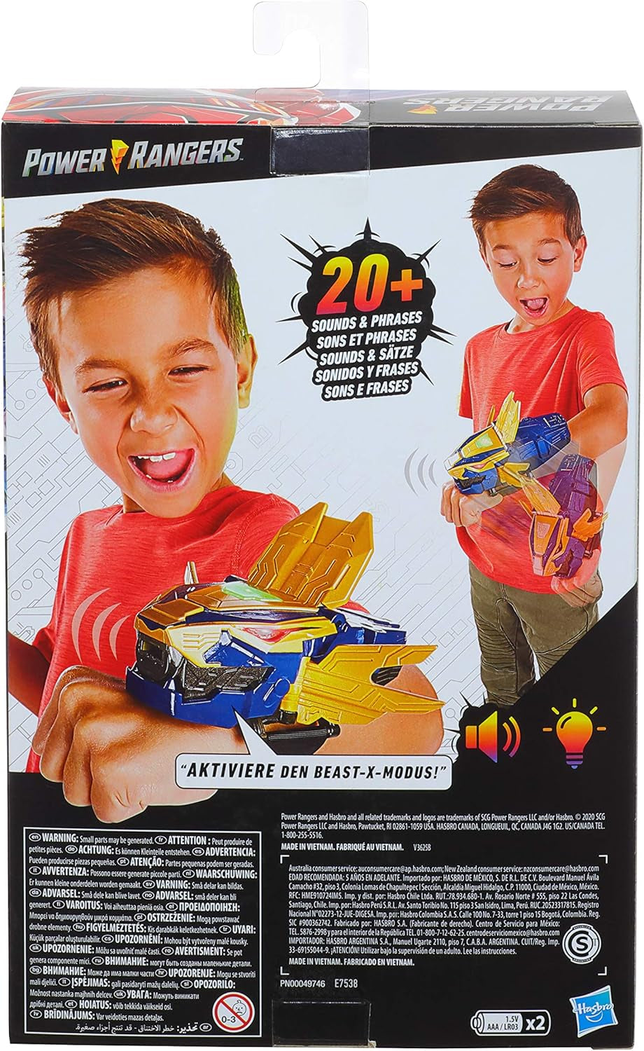 Power Rangers 315-E75385G0 Electronic Beast Morphers X King Figure Series Inspired Lights And Sounds Action figures Naty Shop