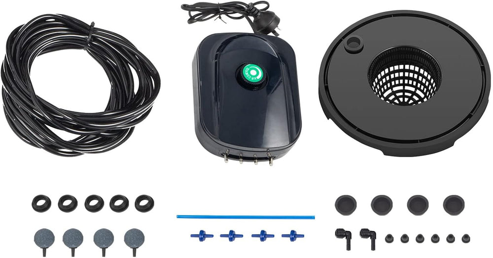 Systém hydroponického pěstování VEVOR DWC, systémy hydroponického pěstování, hluboká kultivace 4 kbelíky o objemu 20 litrů, systém DWC se vzduchovým čerpadlem, vzduchovými kameny a indikátorem hladiny vody pro listovou zeleninu