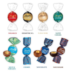 Lindt Schokolade LINDOR Und ROULETTE Mischung | 1473 G| Kugeln Mit Zartschmelzender Füllung Sowie Köstliche | 8 Seřadit | Pralinengeschenk | Schokoladengeschenk | Großpackung Naty Shop Čokoládové bonbóny