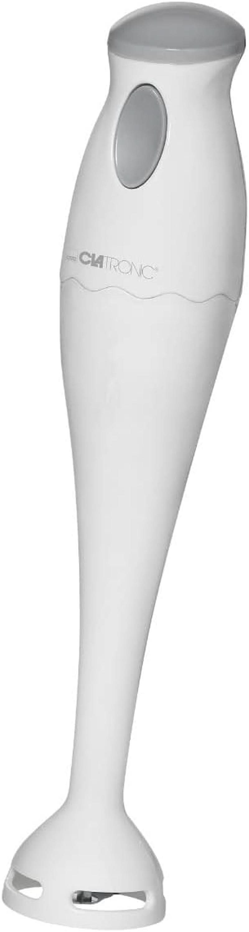 Clatronic Stabmixer/Pürierstab/Blender/Stab-Mixer/Stick/Mixstab SM 3577; Edelstahl-Schlagmesser; Für Smoothie, Kürbispüree, Babybrei, Milchshake; Mit Mixbehälter (500 ml); 180 wattů; Růžová kuchyně Naty Shop Weiß