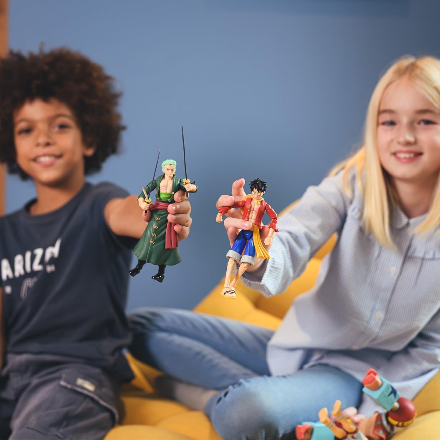 Bandai - Anime Heroes - One Piece Figure - Lorenor Zorro 17 Cm Three Sword Style - Licența oficială One Piece - Movable Manga Figure Zorro 3 Swords - Toy For Children From 4 Years - 37052 Action figures Naty Shop