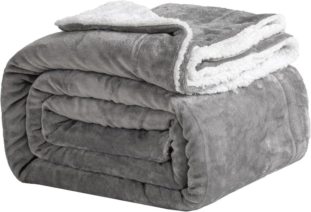 Útulná deka 150X200Cm Černá fleecová deka Living Sherpa Deka Sofa Throw Sofa Teplá zimní měkká deka (černá, 150X200Cm) Good Nite Grey Postele a deky 130X150Cm