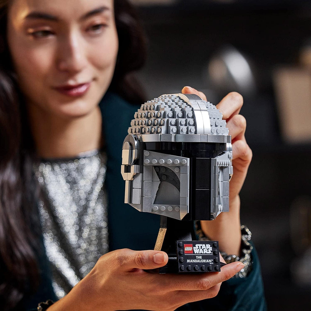 Model Mandalorianské helmy LEGO Star Wars, kolekce dekorací do pokoje a skvělý dárek pro dospělé, stavebnice, muže, ženy, matku, otce, tip na dárek pro kolekci 75328 Stavebnice Besuche den LEGO-Store