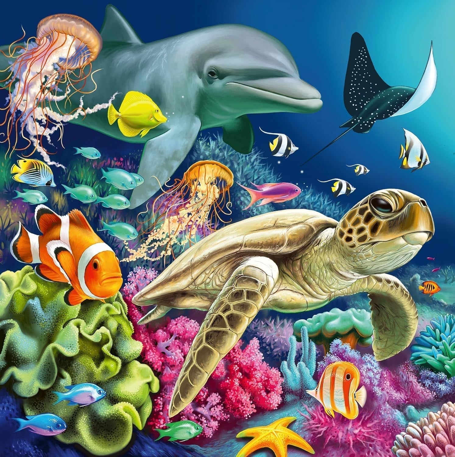 Puzzle Ravensburger pro děti - 12000859 Okouzlující podmořský svět - 3X49 dílků puzzle pro děti od 5 let Puzzle Naty Shop