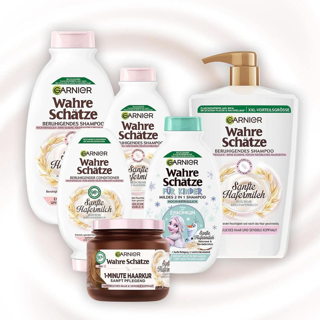 Garnier True Treasures Șampon calmant cu lapte de ovăz delicat pentru păr sensibil, 250 ml Duș și baie Naty Shop
