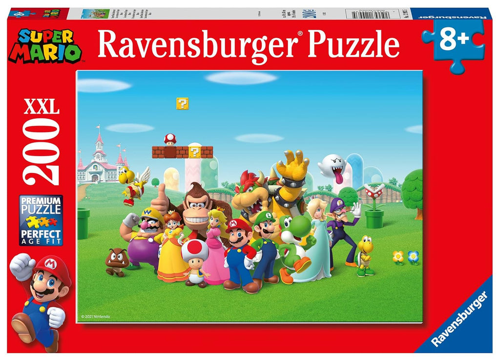 Puzzle jigsaw pentru copii 100 piese XXL - Nintendo Super Mario Fun Puzzle Naty Shop Singur Jucăuș, prietenos cu copiii
