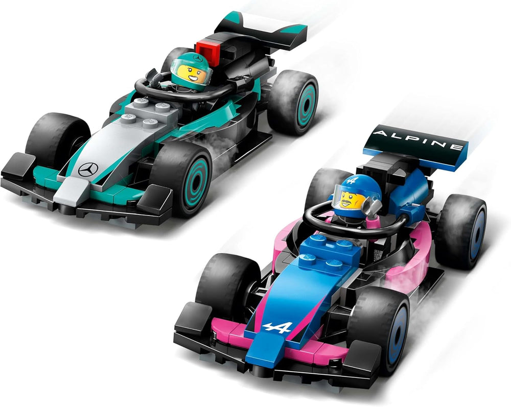 LEGO City garáž F1 se závodními auty Mercedes-Amg a Alpine - Závodní auto Formule 1 se 2 řidiči a 4 mechanickými minifigurkami - Dárek pro chlapce a dívky 7+ a fanoušky 60444 Stavebnice Besuche den LEGO-Store