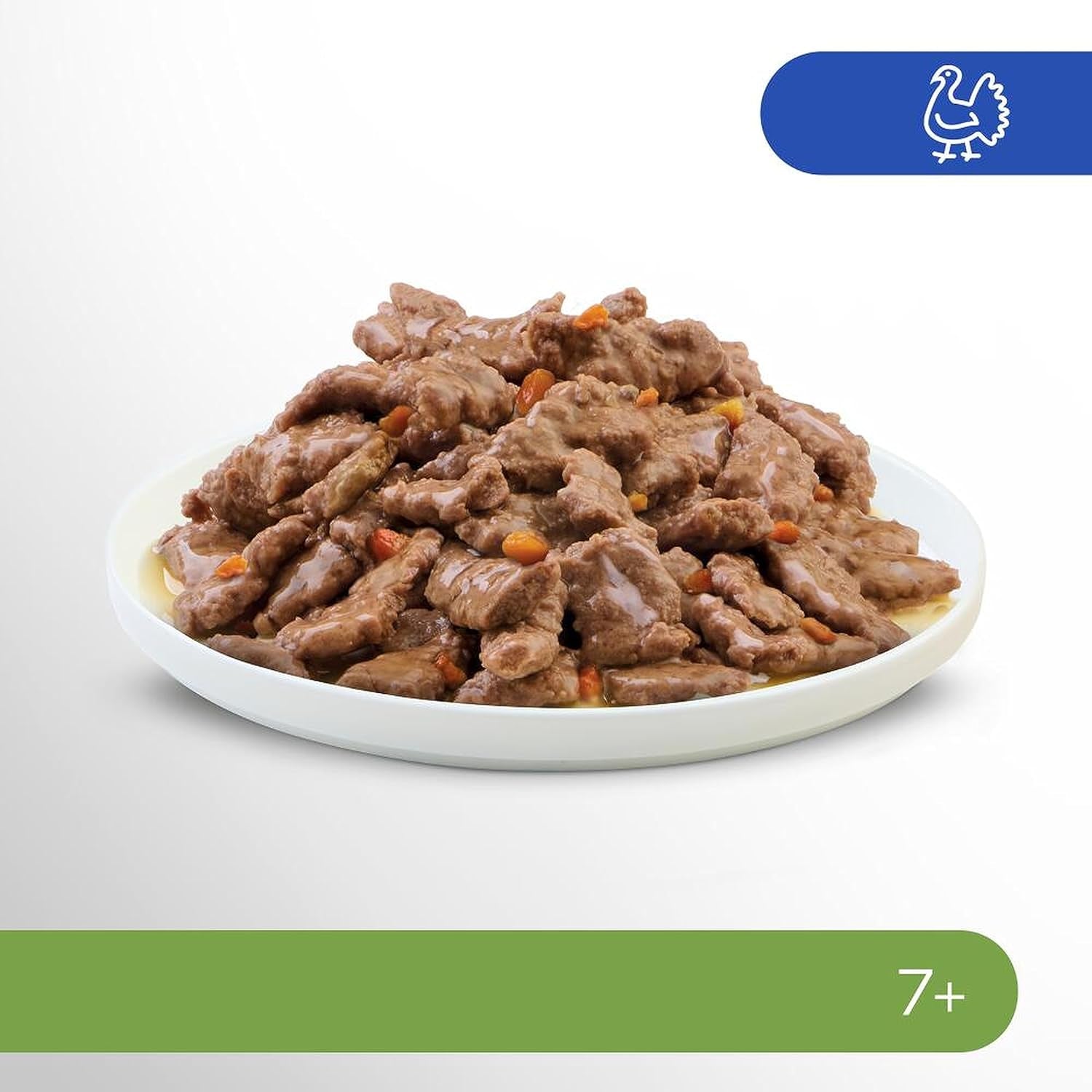 Pliculețe cu porții pentru pisici PERFECT FIT™ Senior cu curcan și morcovi, 12 x 85 g