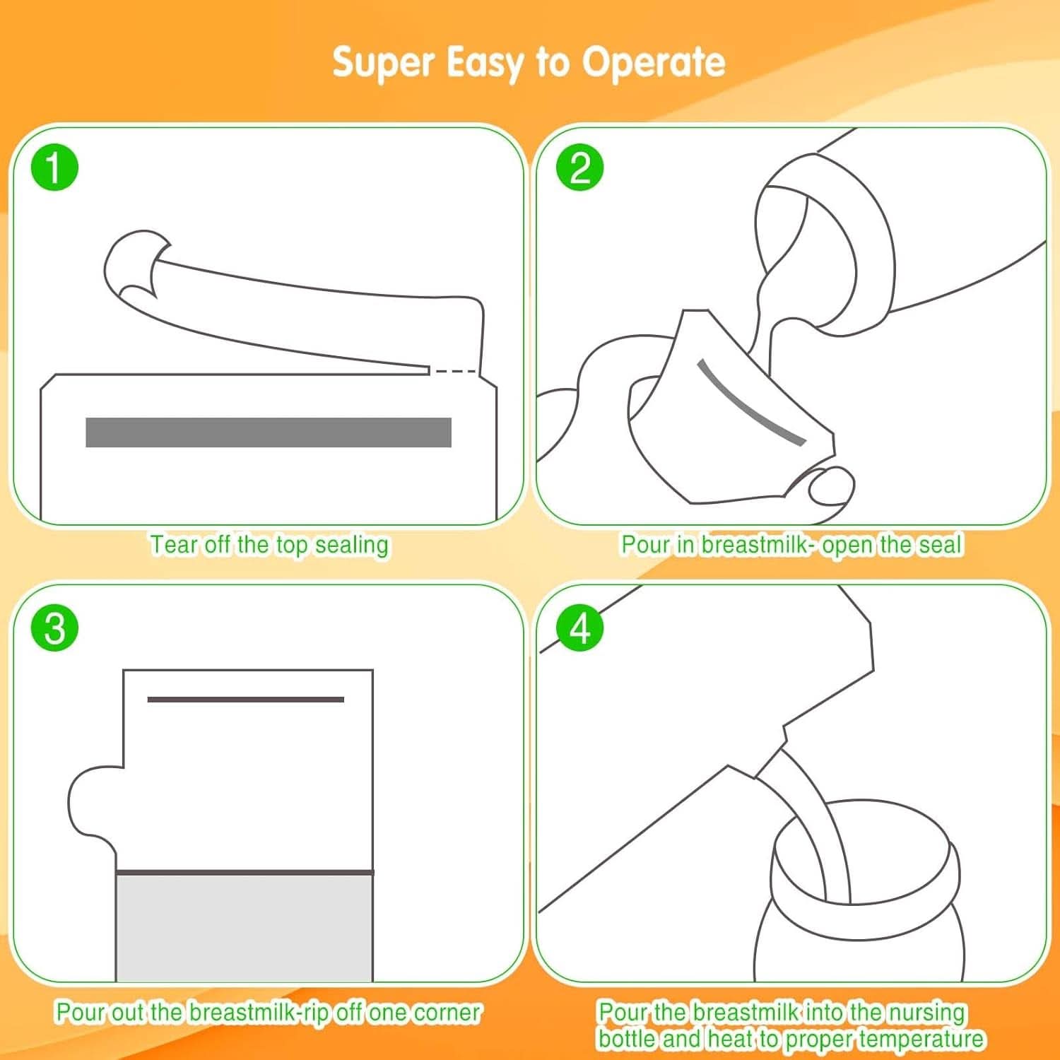 Vinabo 50 Stück Muttermilchbeutel, 250 ml Bpa-Free Skladovací sáček Muttermilch, Milchbeutel Für Muttermilch Mit Ausgießer Für Das Stillen, Selbststehender, Kann Eingefroren Werden, Vorsterilisiert Příslušenství Jídlo a kojení Baby Naty Shop