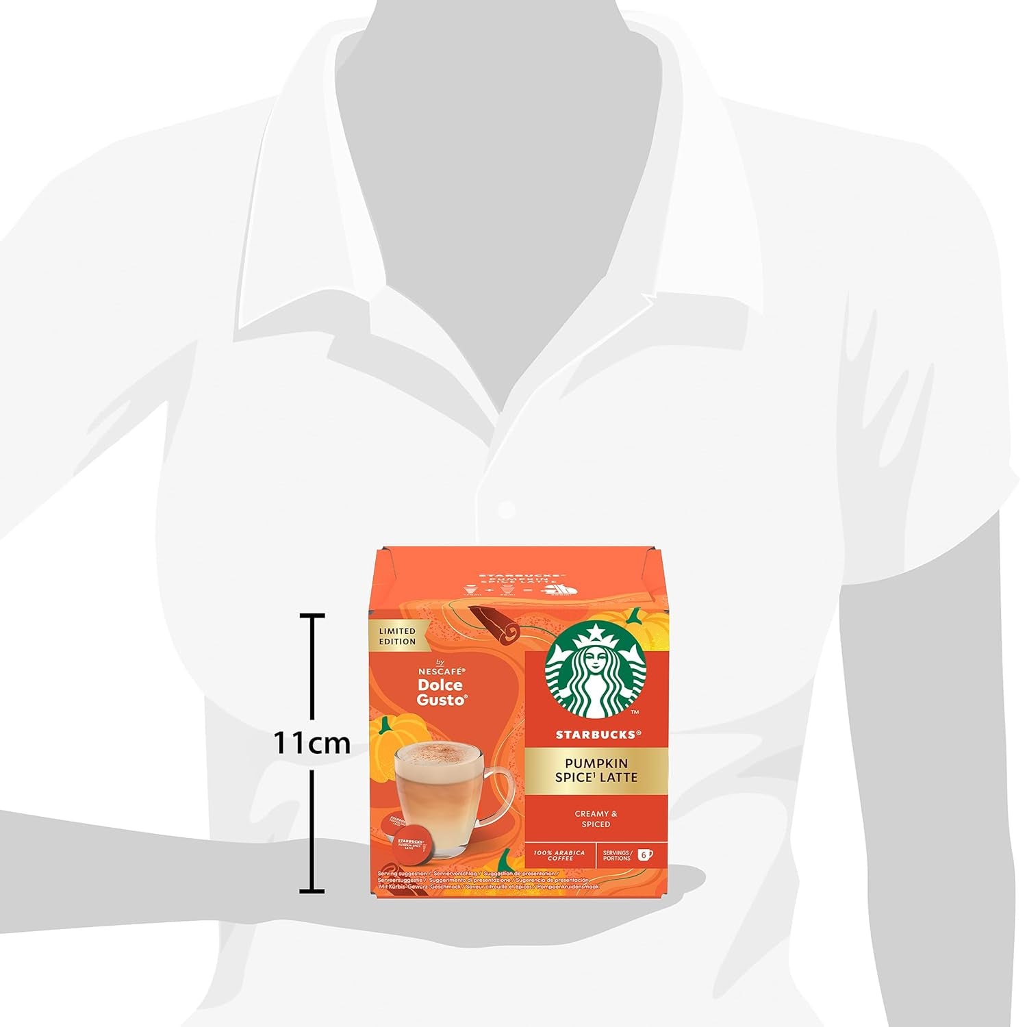 STARBUCKS Pumpkin Spice Latte by Nescafé Dolce Gusto, Dunkle Röstung, Kaffeekapseln 6 x 12 (72 Kapseln)