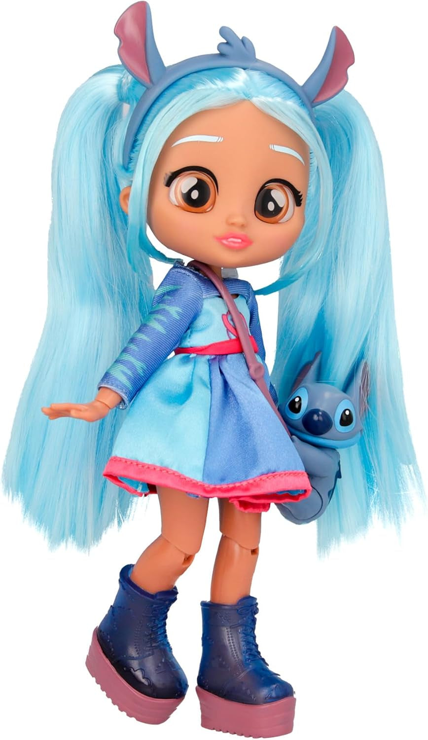 BFF od Cry Babies Disney Stitch, BFF Fashion Doll im Stitch-Outfit zum An- und Ausziehen, včetně Styling-Accessoires, Spielzeug und Geschenk für Kinder ab 3 Jahren