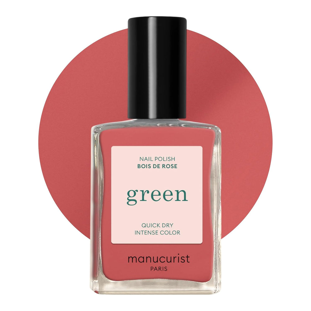 Manucurist Green - Rosy Beige Shell Beige Lak - Rychleschnoucí lak na nehty - DIY Nails - Vegan 12-Free - Rostlinná báze - Lak na nehty - Vyrobeno ve Francii