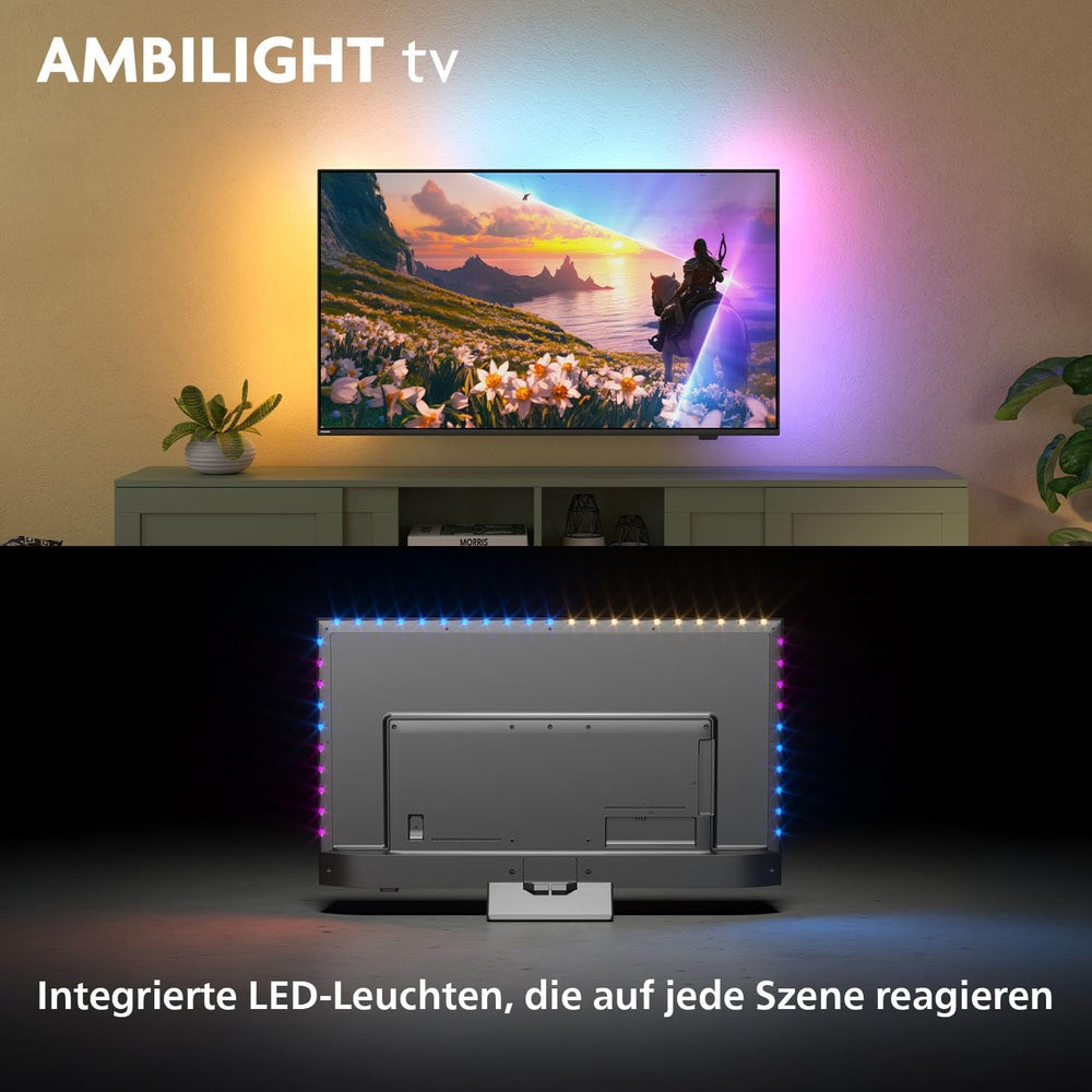 Televizor inteligent Philips Ambilight 43PUS8600 4K QLED - ecran de 43 de inci cu P5 Perfect Picture Engine Ultra HD, sistem de operare Titan, Dolby Vision și sunet Dolby Atmos