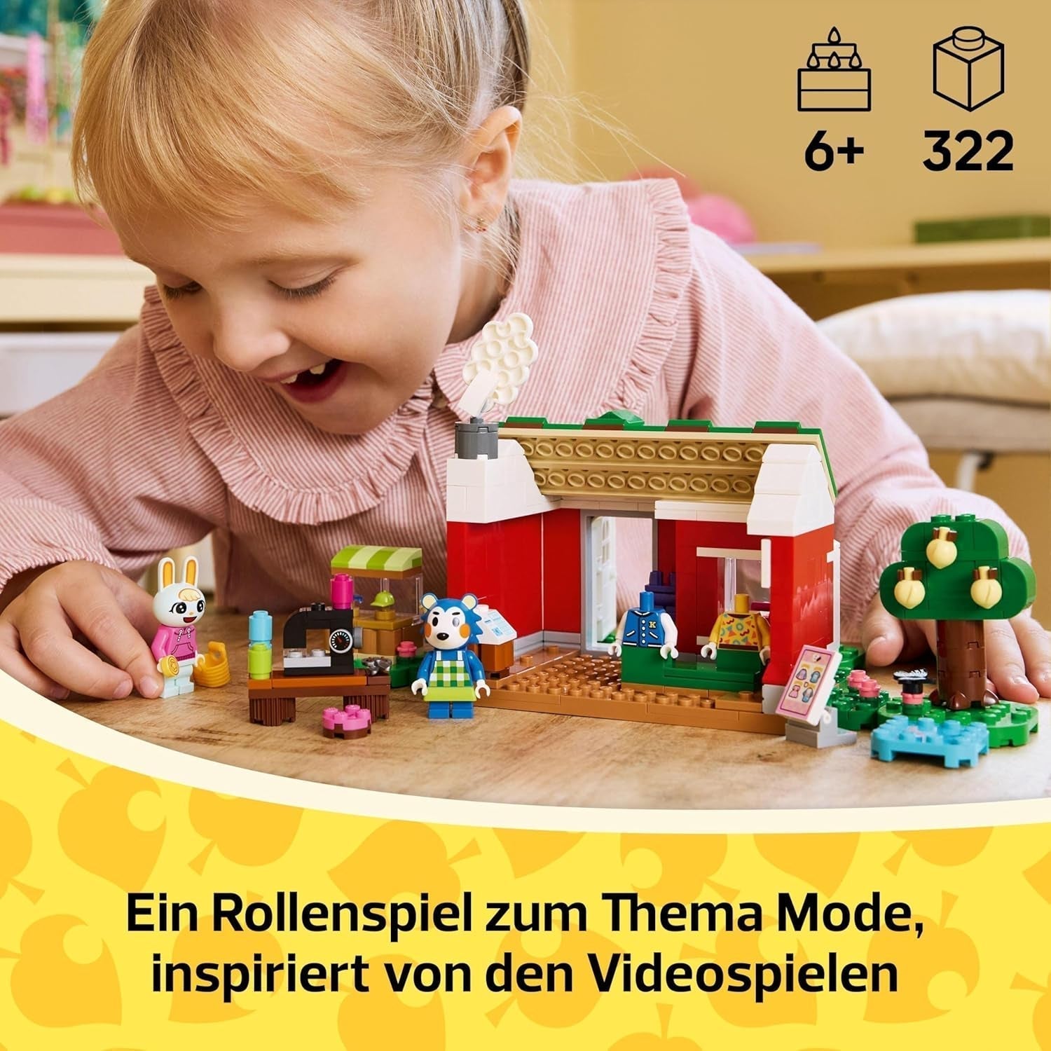 Kreativní stavebnice na hrdiny LEGO Animal Crossing Tailoring Sisters, dárek pro dívky, chlapce a fanoušky videoher od 6 let, dobrodružná sada 77055 Stavebnice Besuche den LEGO-Store
