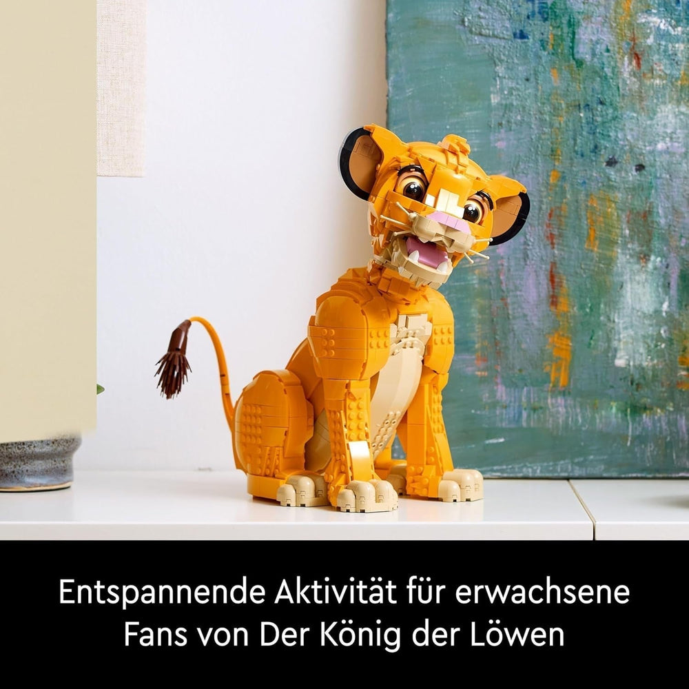 Lego Ç€ Disney Simba, mladý lví král, stavebnice do sbírky s kreativními figurkami zvířat, relaxační aktivita pro dospělé, tip na dárek pro ženy 43247 Stavebnice Besuche den LEGO-Store