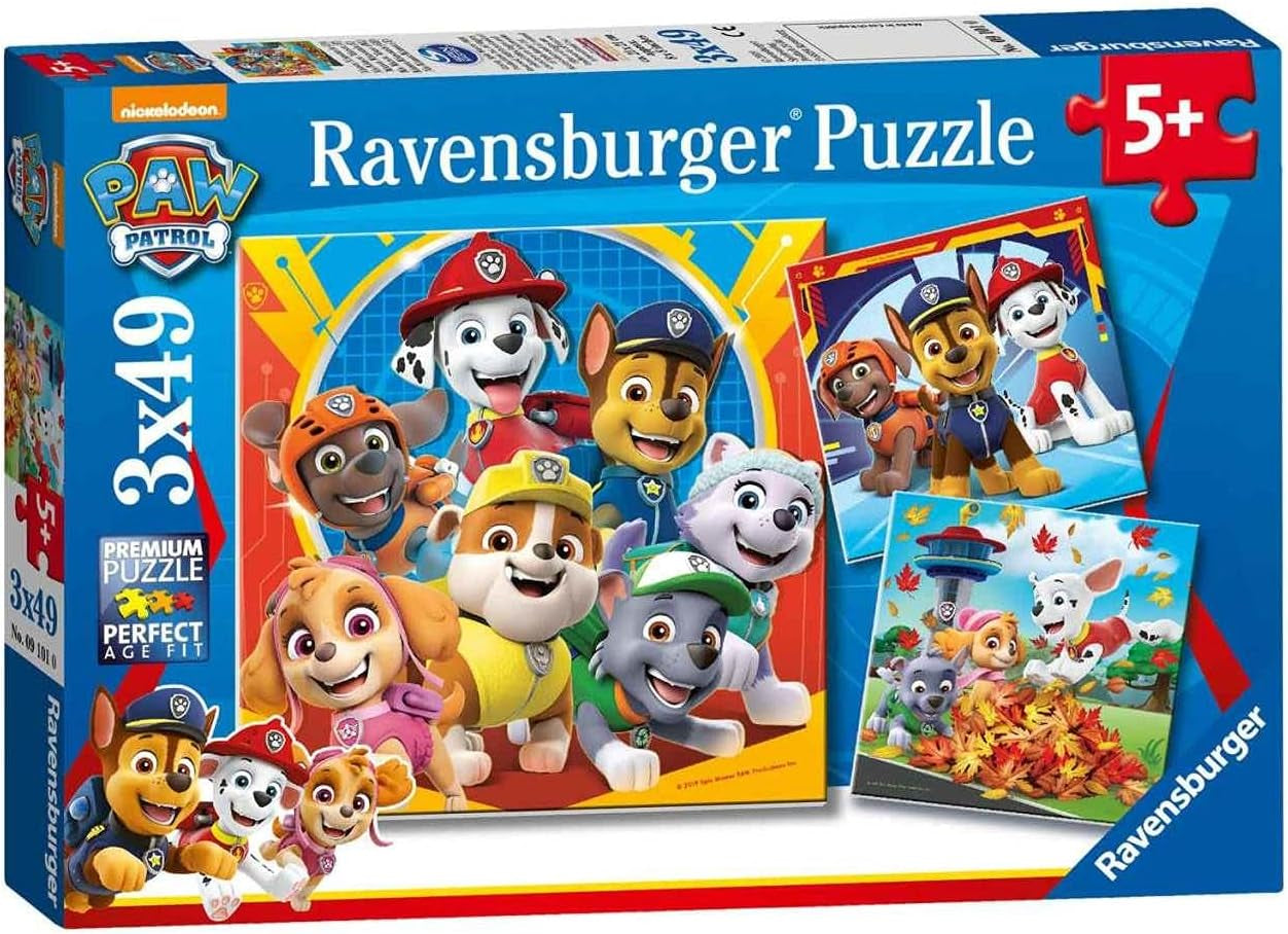 Puzzle Ravensburger pro děti 3X49 dílků - Paw Patrol - Puzzle Paw Patrol Naty Shop Single