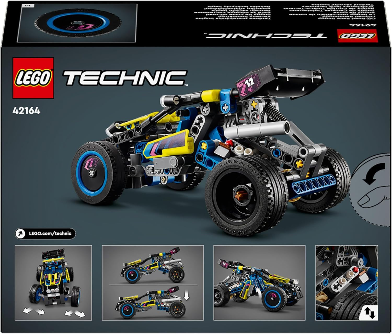 LEGO Technic Offroad Racing Buggy Auto Hračka pro děti Stavebnice Buggy Racing Car Dárek pro chlapce a dívky 8 let starý Rally Car Model 42164 Stavebnice Besuche den LEGO-Store