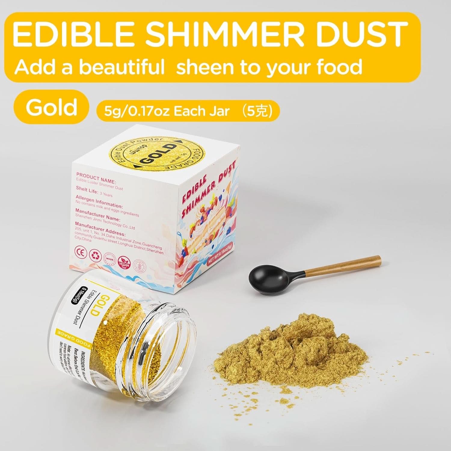 Glitter comestibil, diverse nuante, 5 grame Naty Shop