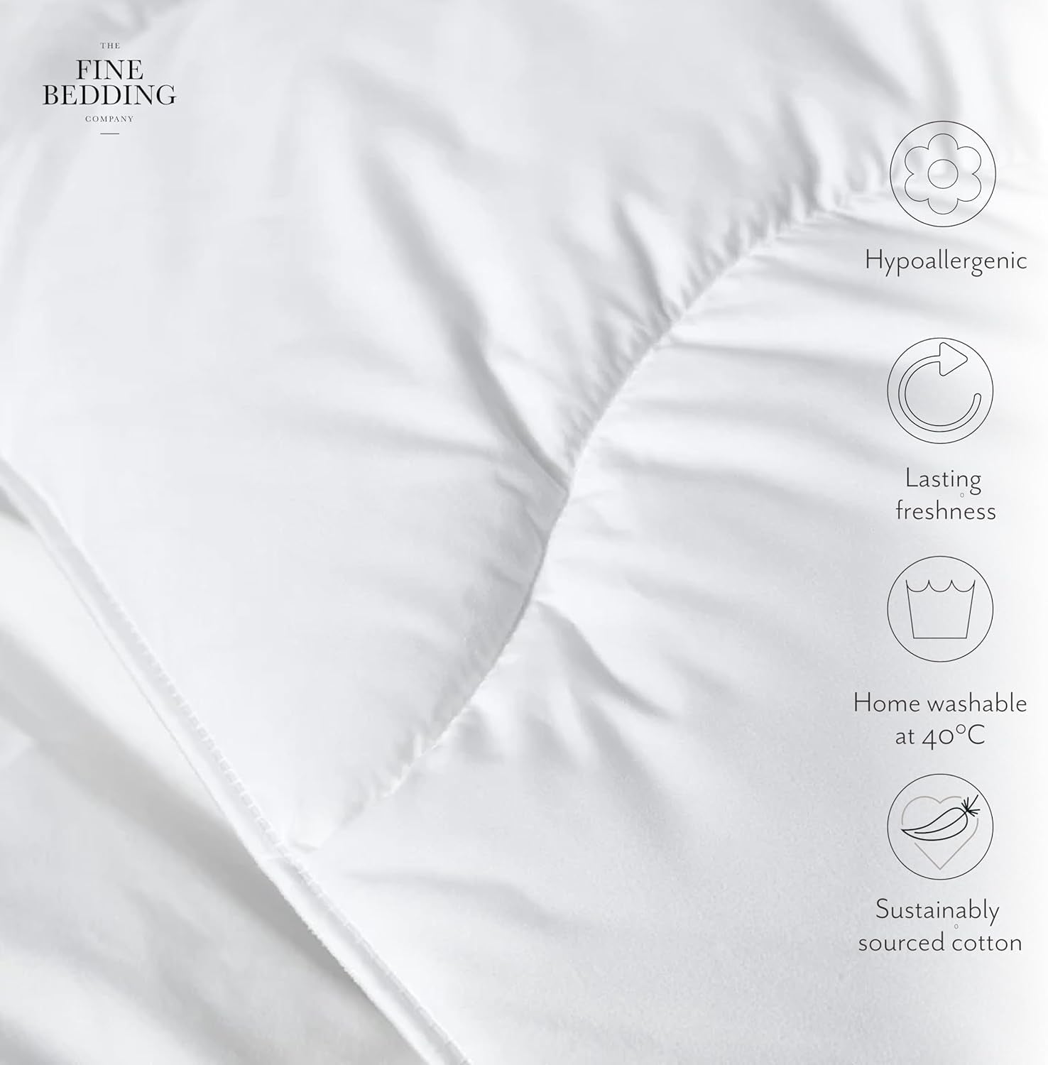 Allergy Defense Peřina, 4,5 Tog, vyrobená z recyklovaných materiálů, antialergenní a hypoalergenní, postel Super King Size Peřiny a přikrývky Naty Shop