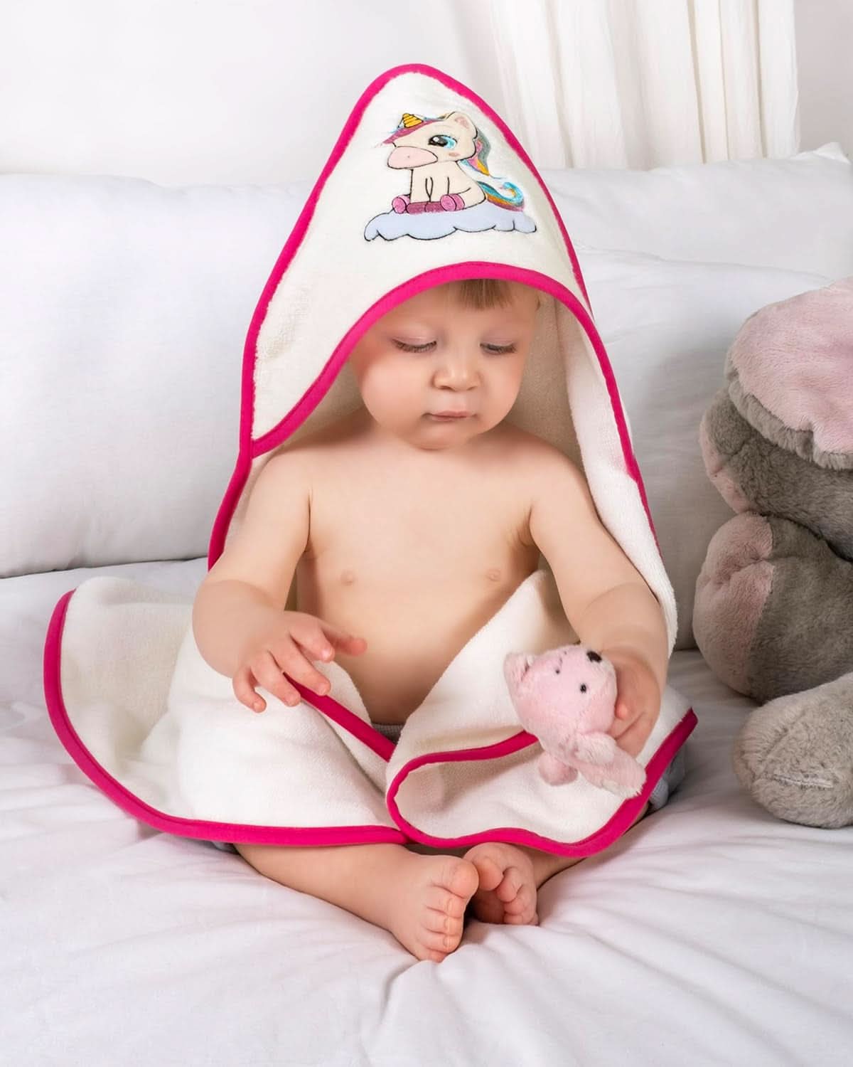 LAYNENBURG Osuška s kapucí Premium Baby, 100% bavlna - Oeko TEX, 80 x 80 cm Matka a dítě Naty Shop