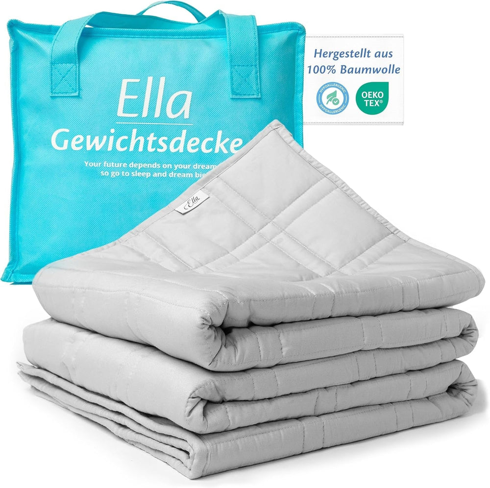 Zátěžová přikrývka 135X200 7Kg - Antistresová terapeutická přikrývka - Těžká přikrývka 100% bavlna - Přikrývka pro hluboký spánek a lepší zotavení - Zátěžová přikrývka - pro muže a ženy od 55-85 kg Postele a přikrývky Beuche den Ella-Store 135X200 7,0 kg