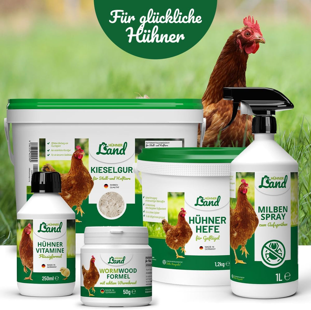 HÜHNER Land Eier-Fit für Legehennen 500g - Futterergänzung für Hühner, Legeleistung Zusatz für Hühner, Zusatz Eier, Eibildung, kräftiger Dotter, stabilní Schale, gesunde Eier, Vitamine