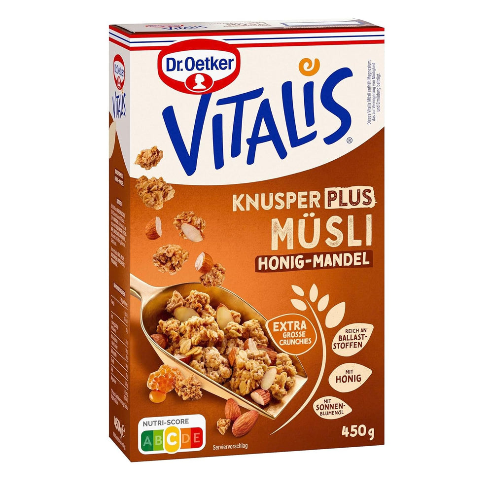 Dr. Oetker Vitalis KnusperPlus Double Chocolate: Křupavé müsli s mléčnou a hořkou čokoládou, balení 7 ks (7 x 450 g)