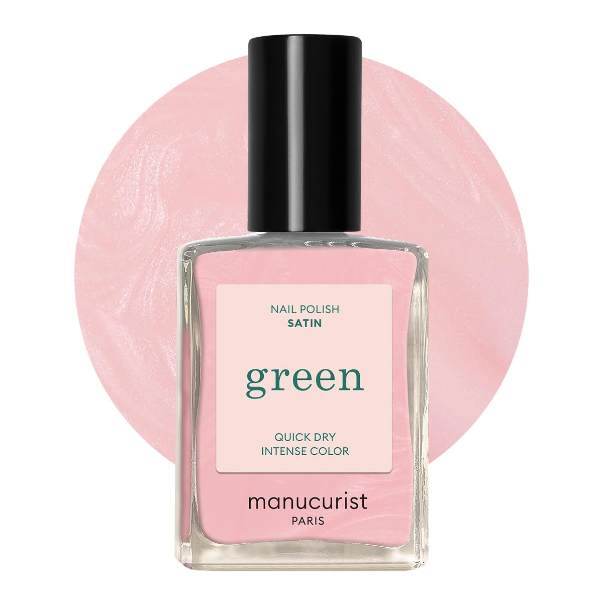 Manucurist Green - Rosy Beige Shell Beige Lak - Rychleschnoucí lak na nehty - DIY Nails - Vegan 12-Free - Rostlinná báze - Lak na nehty - Vyrobeno ve Francii