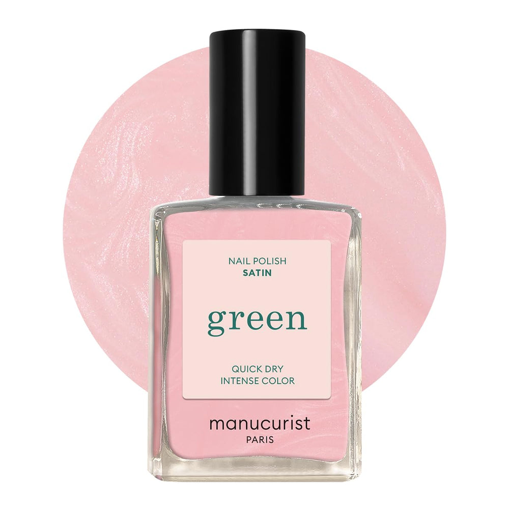 Manucurist Green - Rosy Beige Shell Beige Lak - Rychleschnoucí lak na nehty - DIY Nails - Vegan 12-Free - Rostlinná báze - Lak na nehty - Vyrobeno ve Francii