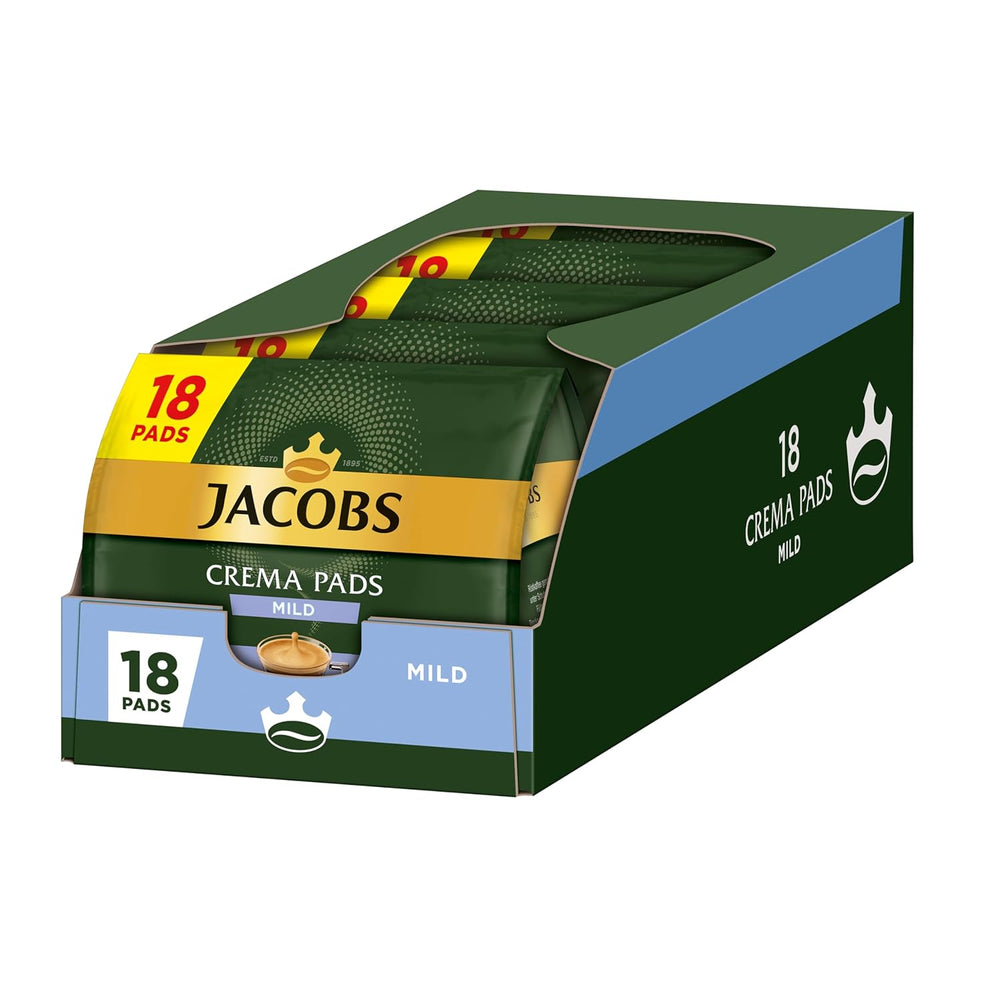 Jacobs Pads Crema Mild, Senseo kompatible Pads, 5 x 18 Getränke, 90 Kaffeepads