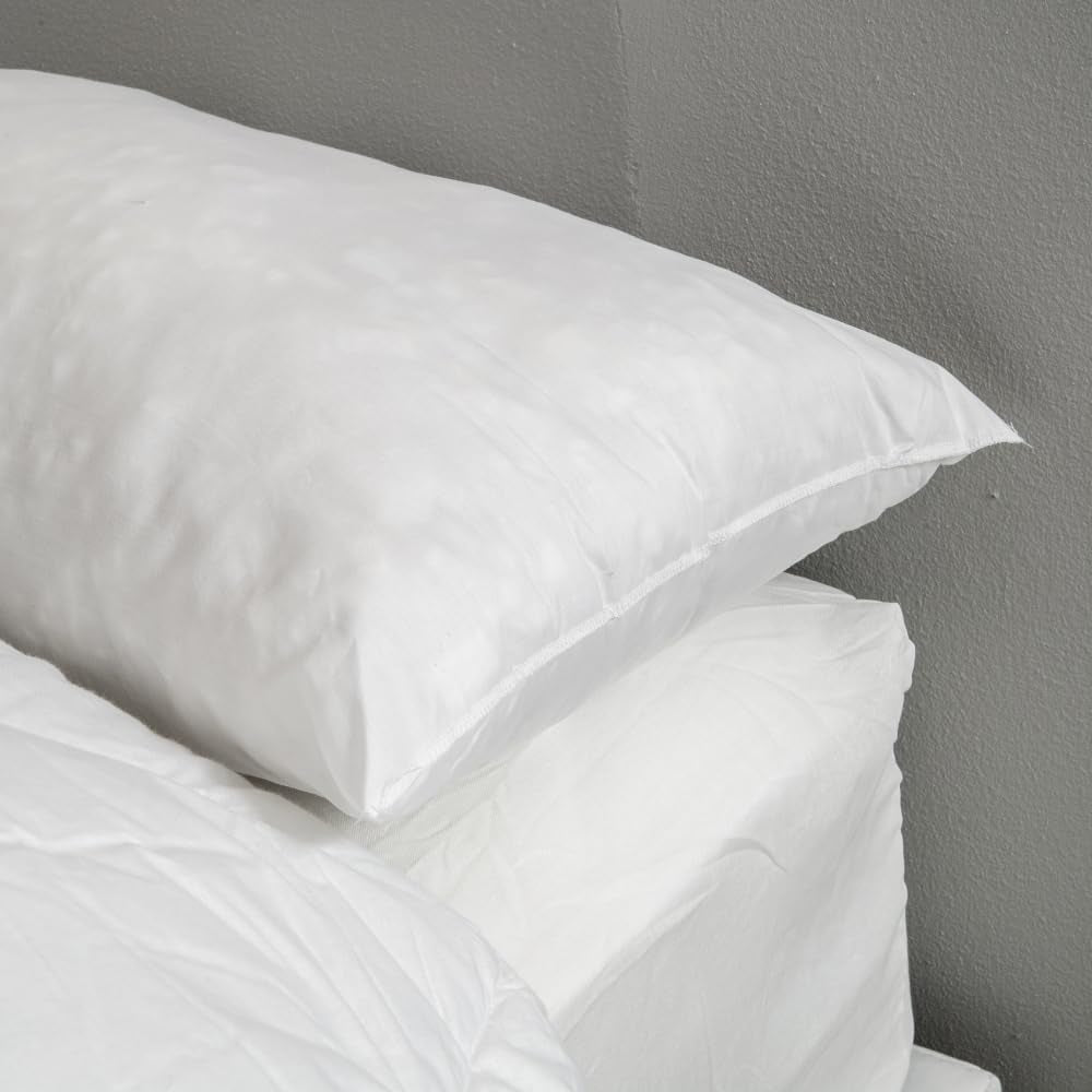 Bleu Calin Burete plat din spumă cu memorie și fibră de poliester, alb 160 X 40 cm Perne standard Naty Shop