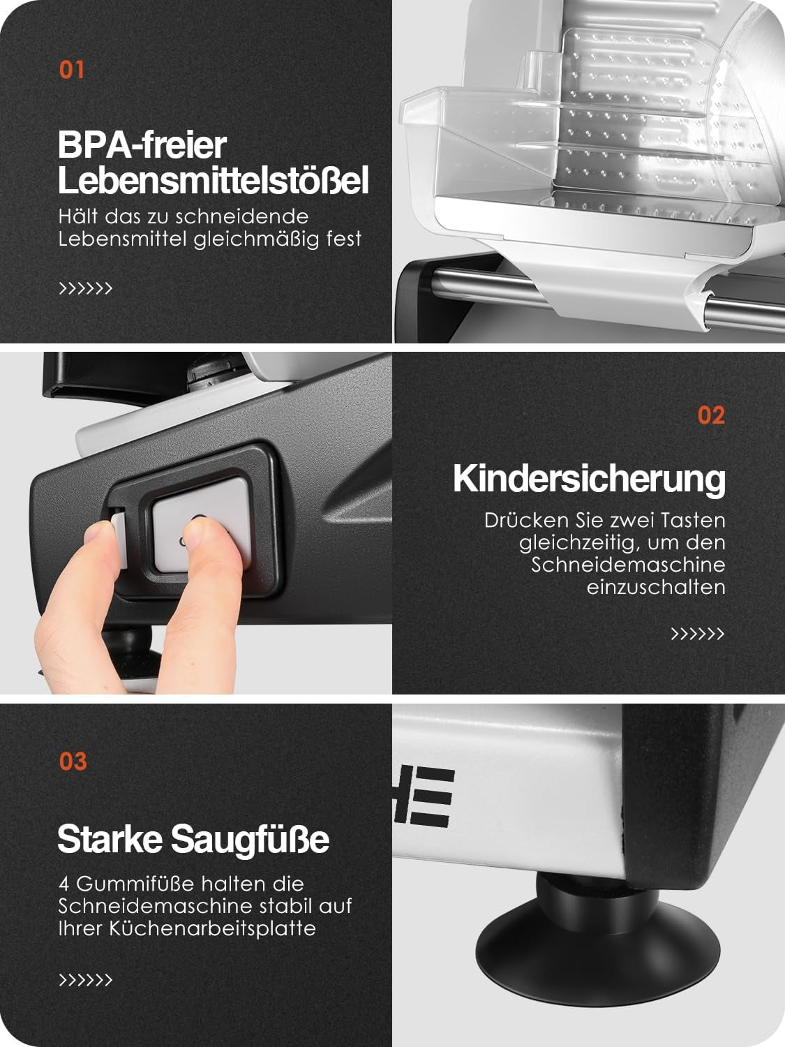 YASHE SL-518, kráječ chleba, 2 odnímatelné nože, nastavitelná tloušťka 0 - 15 mm Struhadla a kráječe Naty Shop