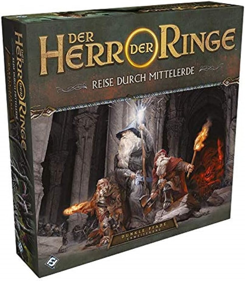 Fantasy Flight Games, The Lord of the Rings: Journeys to Middle Earth, Core Set, Expert Game, Dungeon Crawler, 1–5 hráčů, věk 14+, 60+ minut, němčina, vícebarevné.