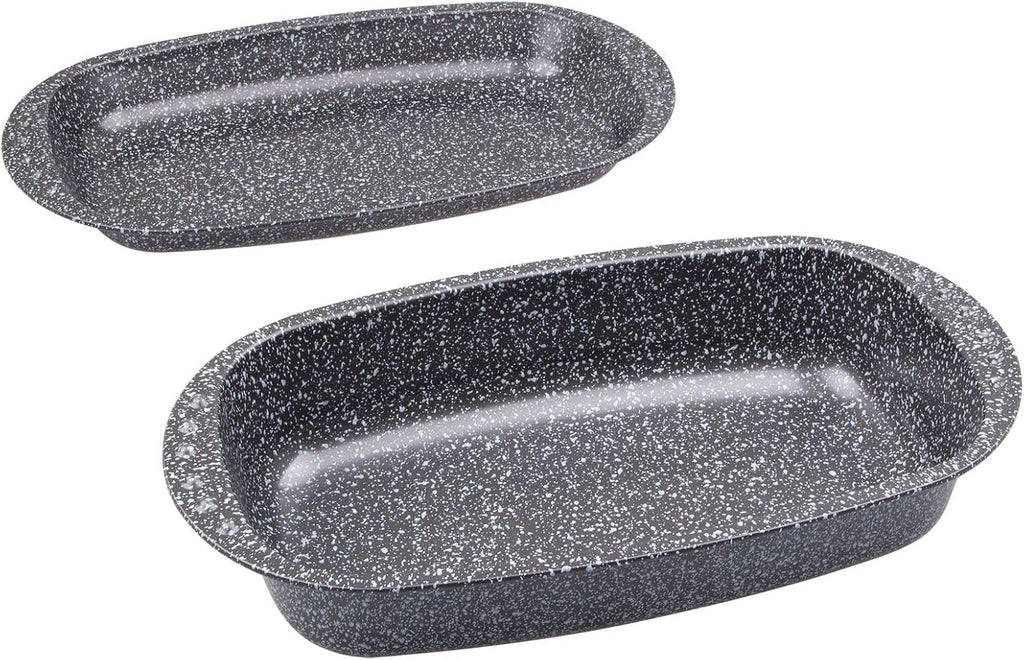 C|H|G Brotback- Und Bratenform Mit Deckel "Granito", Skandia Xtreme Plus: 4-Fach Antihaftbeschichtung in Granitoptik, 37 X 20 X 7 Cm, Made in Germany Matrite si tavi pentru copt Naty Shop