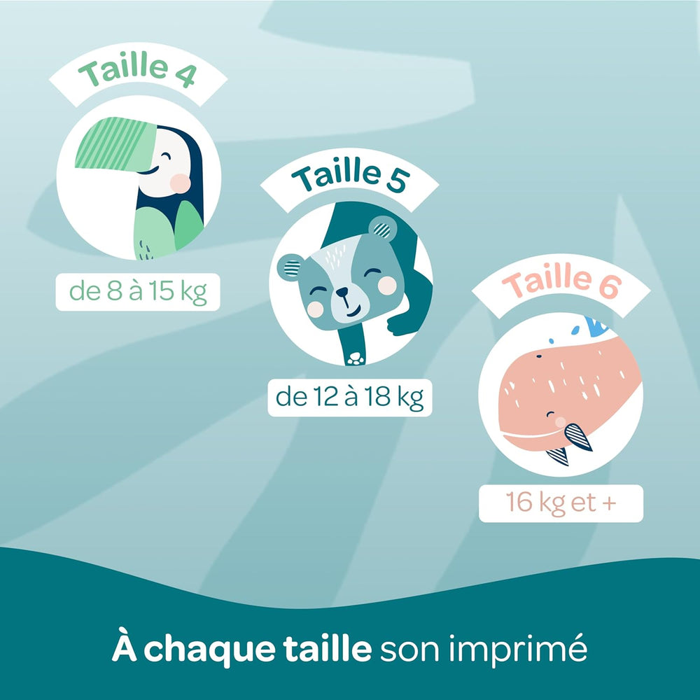 BIOLANE - Krátké plenky - Velikost 5 (12-18 kg) - těsnost 12 hodin - balení 1 měsíc - 120 plen - ekologické