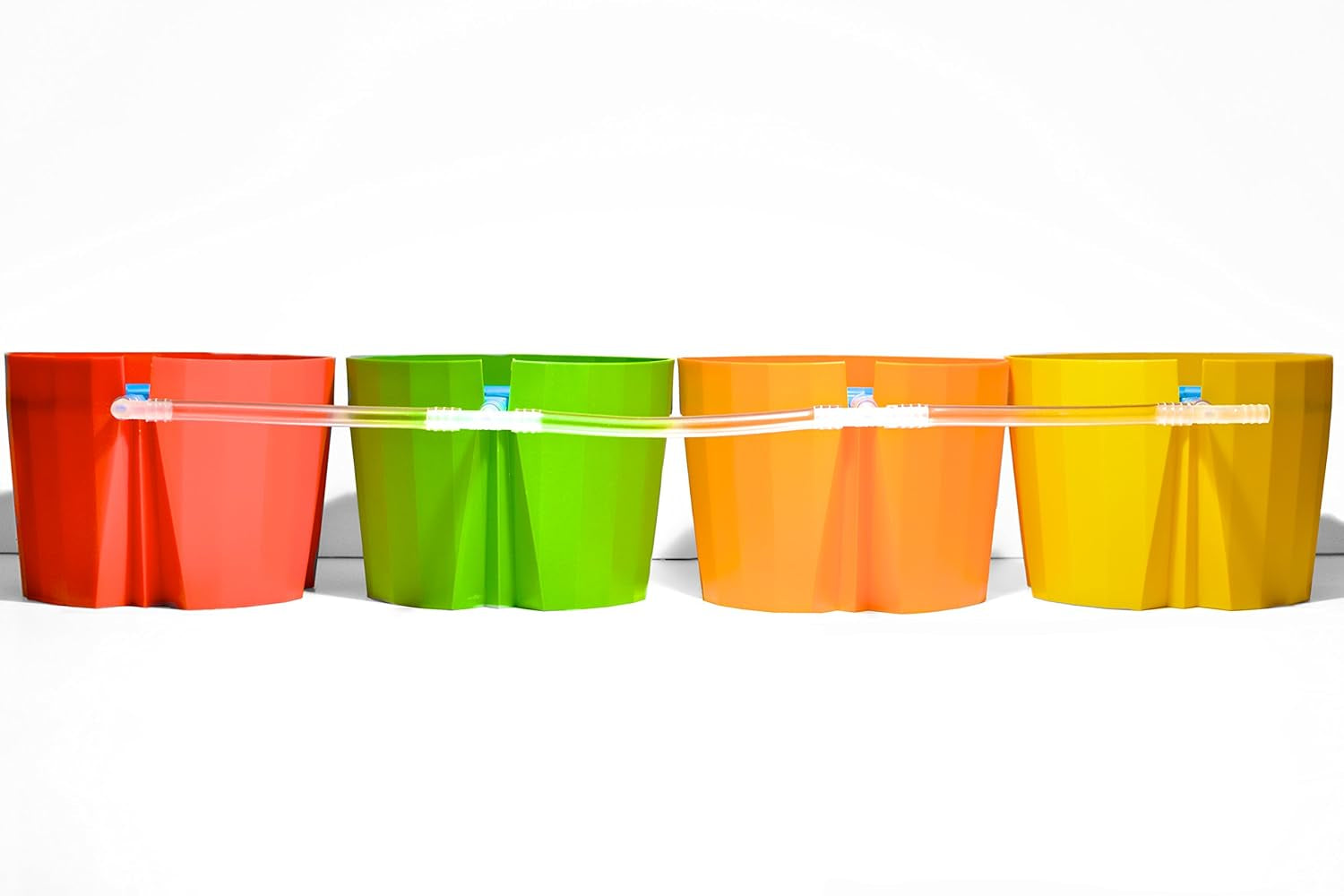 Hydro Farmer, 19dílná sada květináčů Ø 18 cm (zelená), pěstební systém včetně 4 květináčů, 4 zavlažovacích kruhů, 4 poklic, sady adaptérů a 2 m hadice, hydroponie, aeroponie