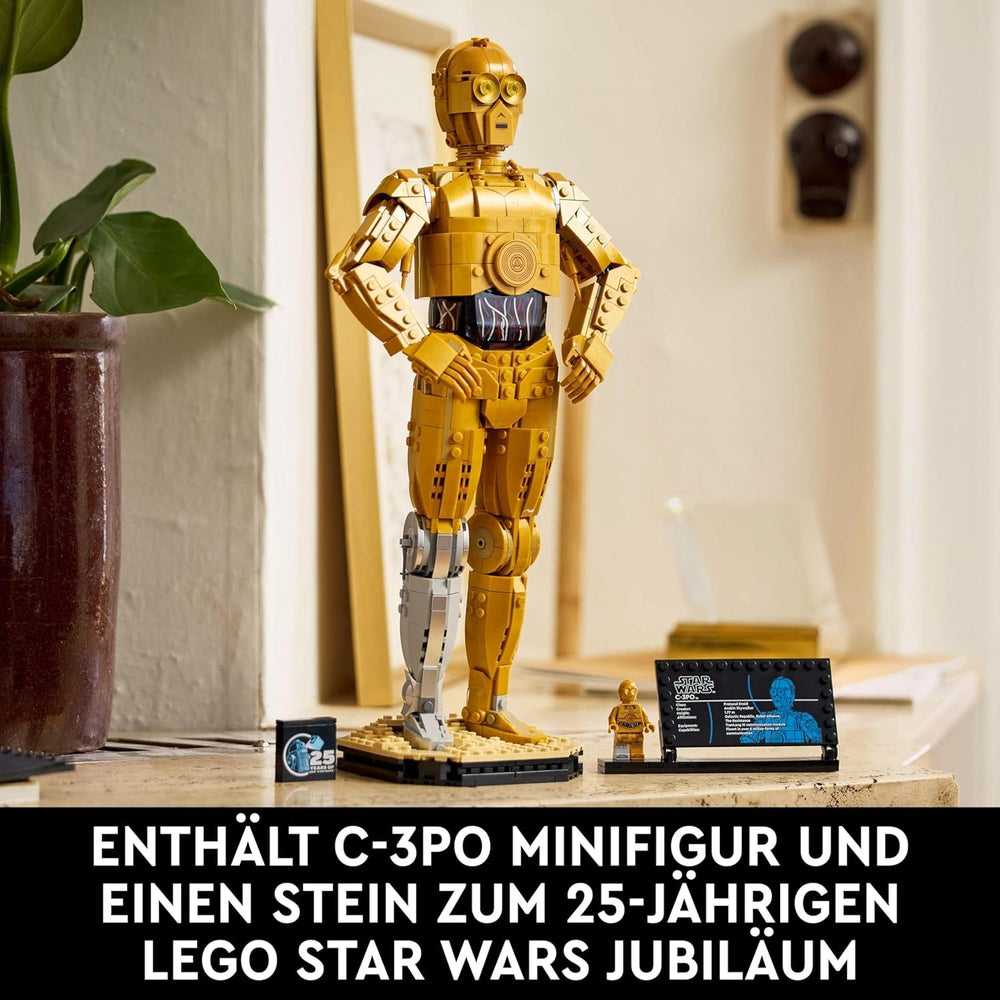 LEGO Star Wars C-3PO B, sestavitelný droid, model ke sbírání, sestavení a vystavení, tip na nostalgický dárek pro dospělé a fanoušky, sběratelský kousek, fantasy sada 75398 stavebnice Besuche den LEGO-Store