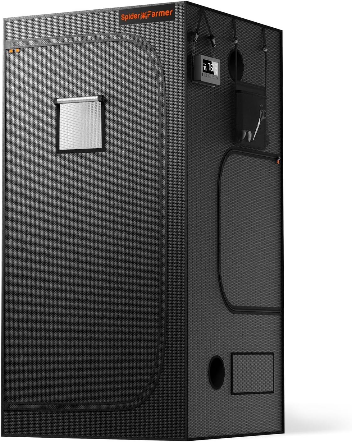 Pěstební stan Spider Farmer Pro 70x140x200cm s rolovacími dveřmi, pozorovacím oknem, odnímatelným podlahovým panelem, tkanina Mylar 2000D, pro vnitřní hydroponii s SF4000, G4500, SE4500