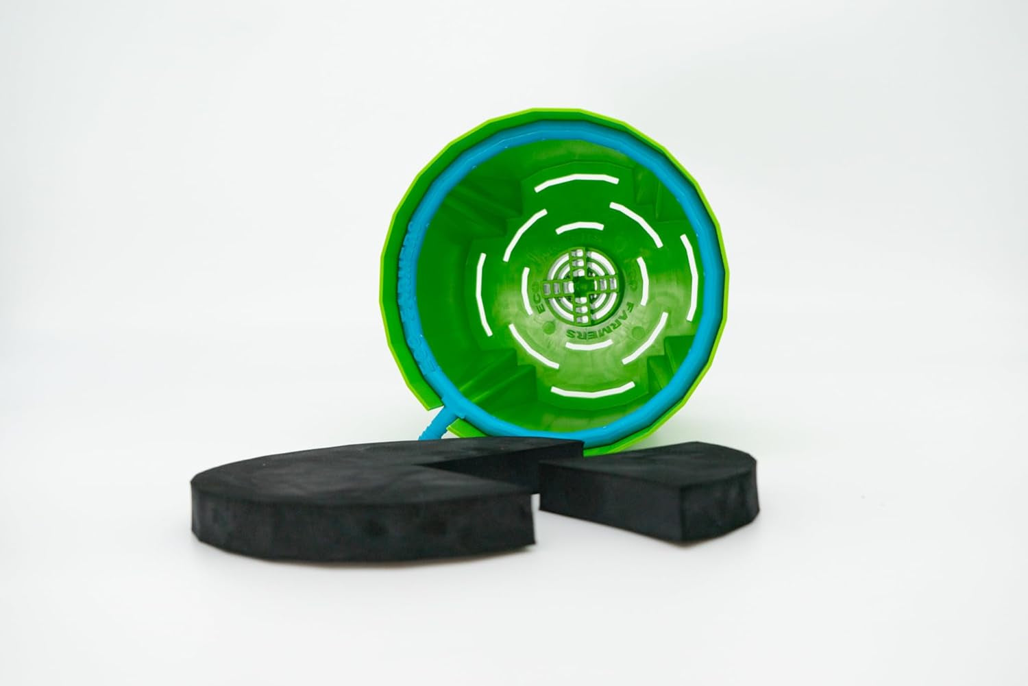 Hydro Farmer, 19dílná sada květináčů Ø 18 cm (zelená), pěstební systém včetně 4 květináčů, 4 zavlažovacích kruhů, 4 poklic, sady adaptérů a 2 m hadice, hydroponie, aeroponie