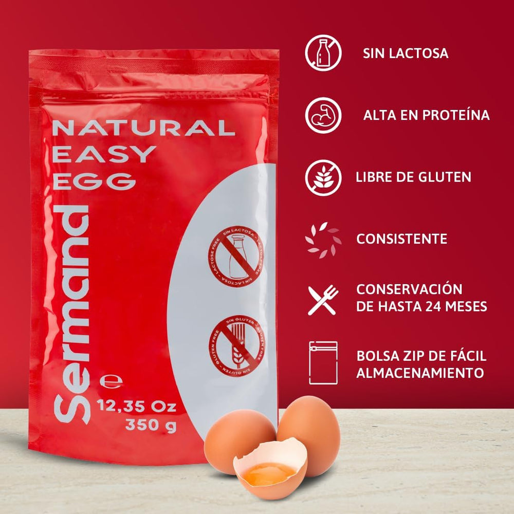 Eiklarpulver (350g) | Getrocknetes Eiklar Pulver | Eialbumin für Backen & Kochen | Ohne Zusatztoffe | Balení zip-bag bez laktózy