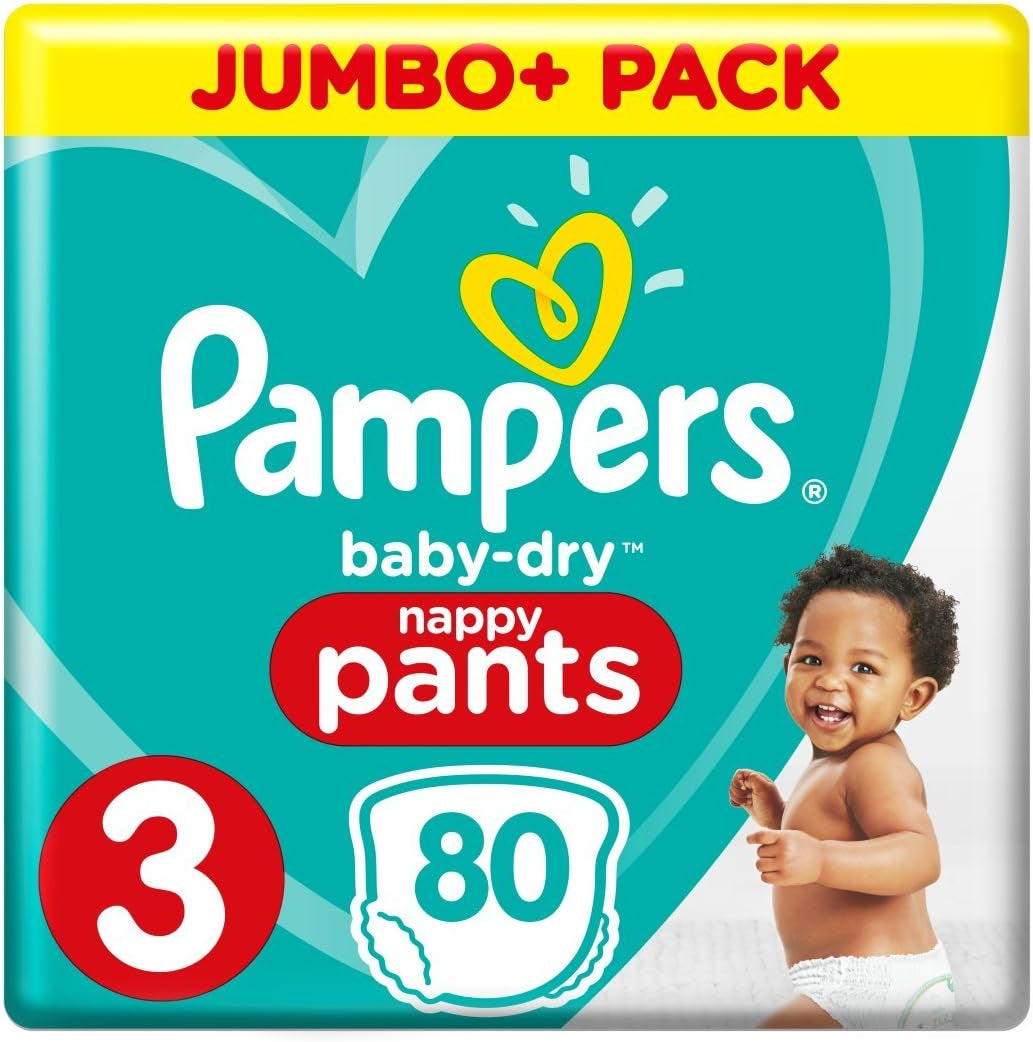 Plenky Pampers Baby-Dry, velikost 8, 43 plen, od 19 kg, balení Jumbo+