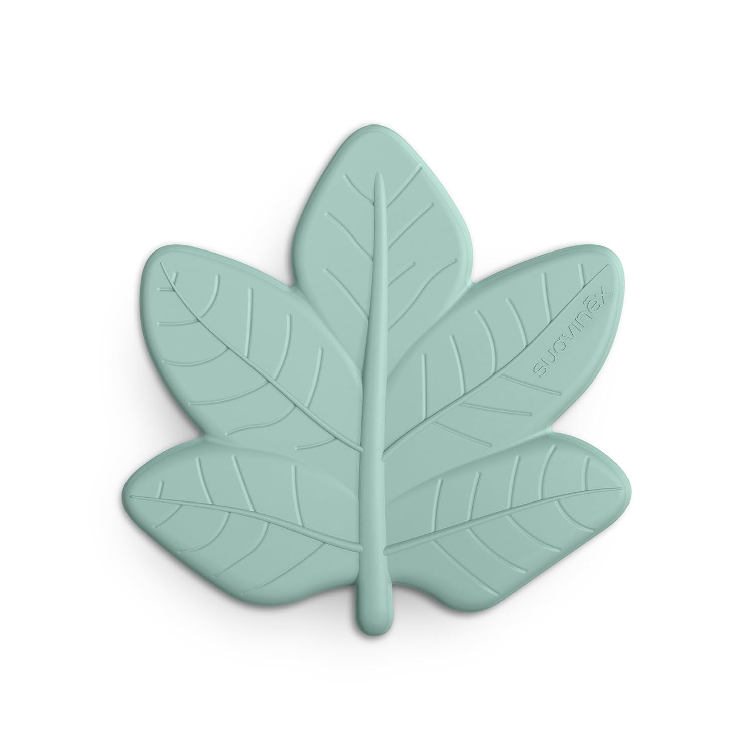 Suavinex, inel de dentiție din silicon dintr-o singură bucată. Moale, flexibil, sigur. Calmează și ameliorează gingiile bebelușului. Ergonomic, ușor de prins, cu textură/ușurare. Design cu pădure, Poezie, Verde